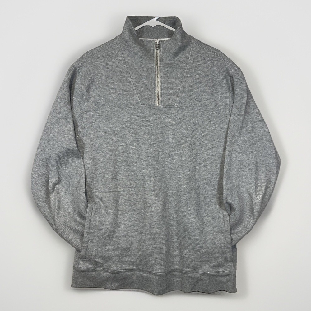 Taylor Stitch Size 44 Horizon Pullover Stand Collar Quarter Zip Organic Cotton